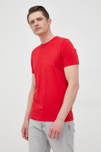 Bavlněné tričko HUGO 2-pack červená barva