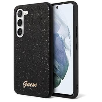 Guess PC/TPU Glitter Flakes Metal Logo Zadní Kryt pro Samsung Galaxy S23 Black (GUHCS23SHGGSHK)