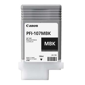 CANON PFI-107 MBK - originální cartridge, matně černá, 130ml