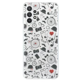 Odolné silikonové pouzdro iSaprio - Vintage Pattern 01 - black - Samsung Galaxy A32