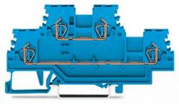 Dvojitá průchodková svorka WAGO 279-504, osazení: N, N, pružinová svorka, 4 mm, modrá, 50 ks