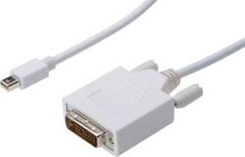 Kabel DVI vidlice ⇔ Mini-DisplayPort vidlice, 1 m, bílý