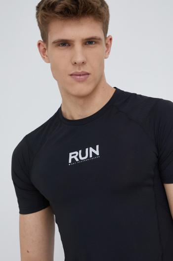 Běžecké tričko 4F černá barva, s potiskem