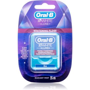 Oral B 3D White Luxe voskovaná dentální nit s bělicím účinkem Radiant Mint 35 m