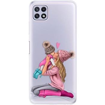 iSaprio Kissing Mom - Blond and Girl pro Samsung Galaxy A22 5G (kmblogirl-TPU3-A22-5G)