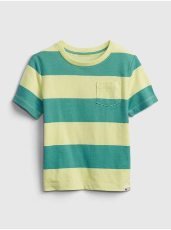 Zelené klučičí dětské tričko 100% organic cotton mix and match stripe t-shirt