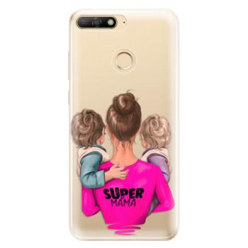 Odolné silikonové pouzdro iSaprio - Super Mama - Two Boys - Huawei Y6 Prime 2018