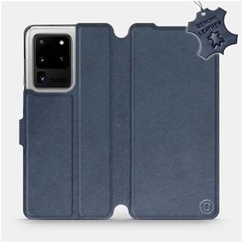 Flip pouzdro na mobil Samsung Galaxy S20 Ultra - Modré - kožené -   Blue Leather (5903516172580)