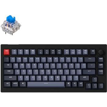 Keychron V1 Knob Hot-Swappable Blue Switch - Black - US (V1-D2)