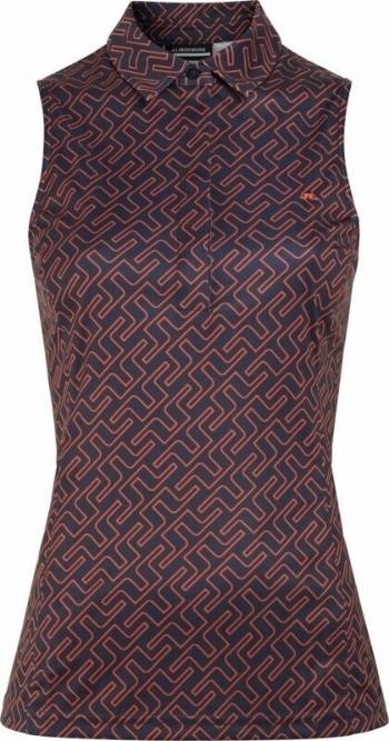 J.Lindeberg Dena Print Sleeveless Golf Ketchup Bridge Monogram XL Polo košile