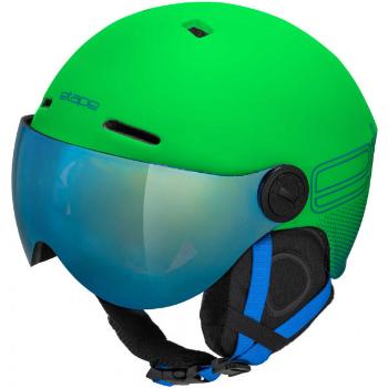 Etape SPEEDY PRO Dětská lyžařská přilba s visorem, zelená, velikost (53 - 55)