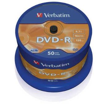 DVD-R 4,7GB, 16x, AZO, Verbatim, 50-cake, bal. 50 ks, 43548
