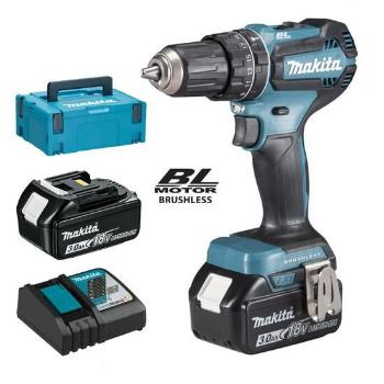 Makita DHP485RFJ Aku bezuhlíkový příklepový šroubovák Li-ion LXT 18V/3, 0 Ah, Makpac