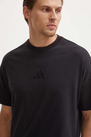 Bavlněné tričko adidas All SZN černá barva, s aplikací, IY4150