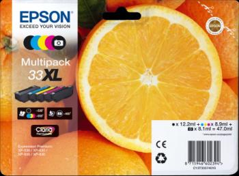 EPSON T3357 (C13T33574011) - originální cartridge, černá + barevná, 12,2ml/8,1ml/3x8,9ml
