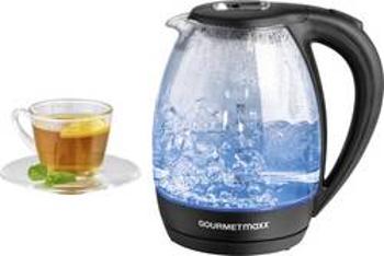 Rychlovarná konvice GourmetMaxx 07971 07971, 2200 W, 1.7 l, černá, sklo