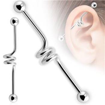 Šperky4U Industrial piercing - spirála, 1,6 x 38 mm - ID01028-38