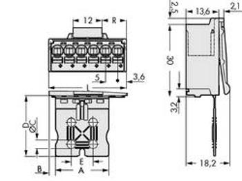 Konektor do DPS WAGO 2092-1502/002-000, 52.60 mm, pólů 2, rozteč 5 mm, 100 ks