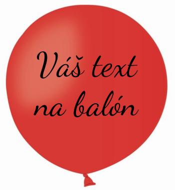 Balón s textem - Červený 80 cm