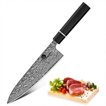 Kuchařský nůž Gyuto Octagona Ebony Wood Dellinger 21 cm