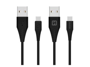 Kabel SWISSTEN 71504403 USB/USB-C 3.1 1,5m Black (delší konektor 9mm)