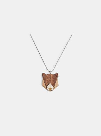 Dřevěný přívěsek BeWooden Bear Pendant na krk BeWooden