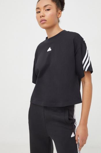 Bavlněné tričko adidas černá barva, IP1571