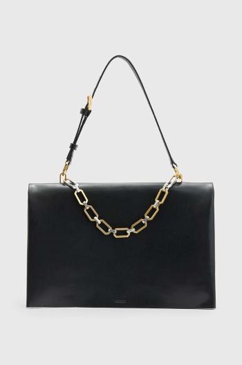 Kožená kabelka AllSaints LUCA SHOULDER BAG černá barva, W003XA