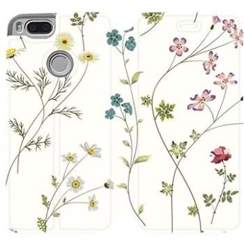 Flipové pouzdro na mobil Xiaomi Mi A1 - MD03S Tenké rostlinky s květy (5903226180615)