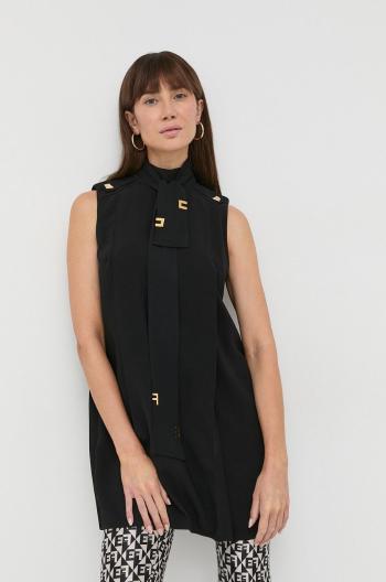 Šaty Elisabetta Franchi černá barva, mini