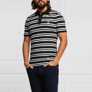 Calvin Klein pánské pruhované polo - L (BAE)