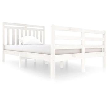 Rám postele bílý masivní dřevo 120 × 200 cm, 3100650 (3100650)