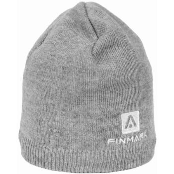 Finmark WINTER HAT Zimní pletená čepice, šedá, velikost