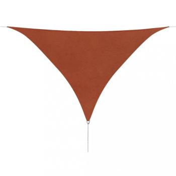 Stínící plachta trojúhelníková 5 x 5 x 5 m oxfordská látka Dekorhome Cihlová