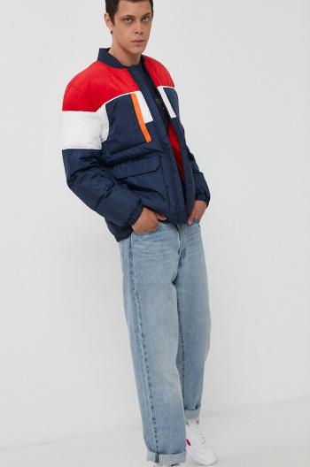 Bomber bunda Tommy Jeans pánská, tmavomodrá barva, zimní