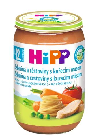 HiPP Dětské menu BIO Zelenina a těstoviny s kuřecím masem 220 g