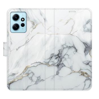 Flipové pouzdro iSaprio - SilverMarble 15 - Xiaomi Redmi Note 12 5G