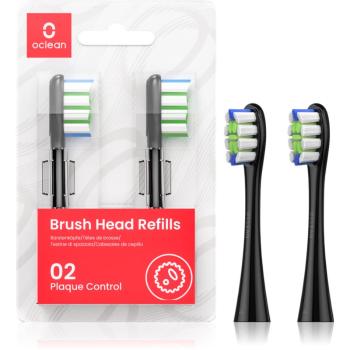 Oclean Brush Head Plaque Control náhradní hlavice pro zubní kartáček Black 2 ks
