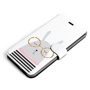 Flipové pouzdro na mobil Xiaomi Redmi 9A - MH02S Králíček s brýlemi a růžová srdíčka (5903516320516)