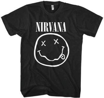 Nirvana Tričko White Smiley Black S