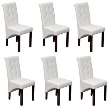 Jídelní židle 6 ks bílé umělá kůže (160317)