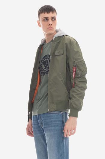 Bunda Alpha Industries MA-1 TT Hood BP Ref. 106103 01 pánská, zelená barva, přechodná