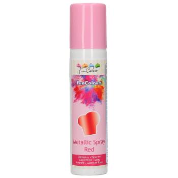 Funcakes Barva ve spreji Metallic Red - Červená 100 ml