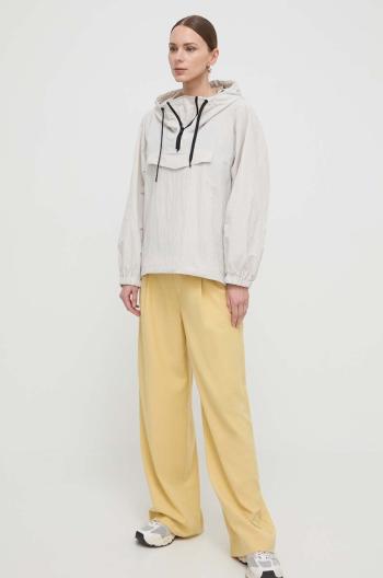 Bunda Max Mara Leisure dámská, šedá barva, přechodná, oversize, 2416191018600