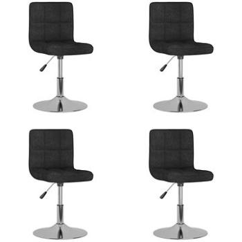 Otočné jídelní židle 4 ks černé textil, 3087454 (3087454)