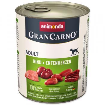 Konzerva Animonda Gran Carno hovězí + kachní srdce 800g