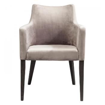 Židle s područkami Black Mode Velvet Grey