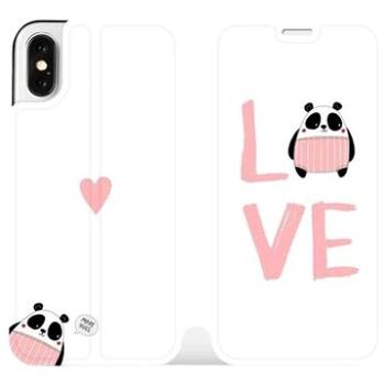 Flipové pouzdro na mobil Apple iPhone X - MH09S Panda LOVE (5903226749867)