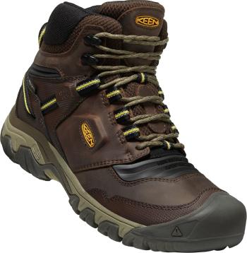 Keen RIDGE FLEX MID WP MEN coffee bean/keen yellow Velikost: 41 pánské boty