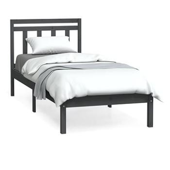 Rám postele šedý masivní dřevo 75 × 190 cm Small Single, 3100551 (3100551)